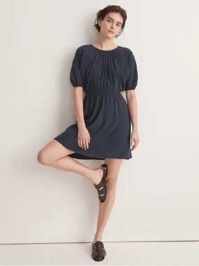 Madewell NWT Cutout-Back Mini Dress Deep Indigo size medium